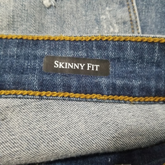 Judy Blue Leopard Patch High Rise Skinny Jeans Medium Wash Distressed Sized 28 7 - Picture 13 of 15